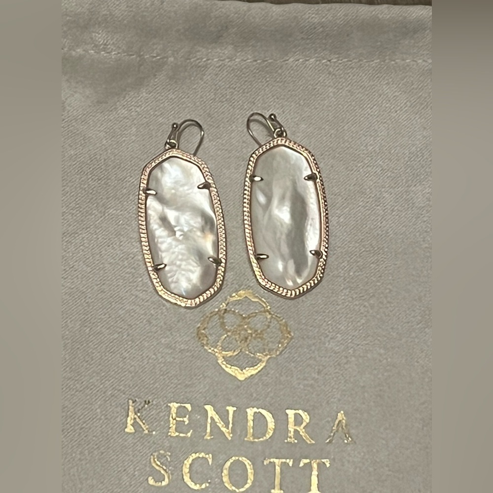 Kendra Scott mother of pearl earrings